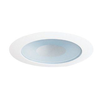 Juno Lighting 441W WH Lensed 4IN LV Shower Trim, Perimeter Frosted Lens with White Trim Ring   Recessed Light Fixture Trims  