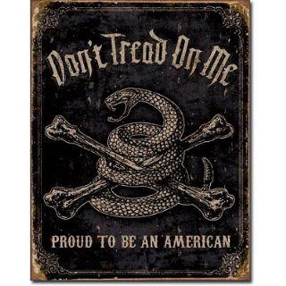 Dont Tread On Me Proud To Be An American Tin Sign   Don T Tread On Me