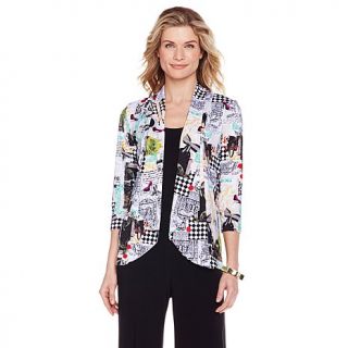 Slinky® Brand 3/4 Sleeve Printed Jacket