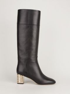 Valentino Garavani Studded Heel Knee high Boot