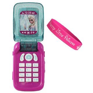 Disney Frozen Flip Phone with Hot Pink Pretty Little Princess Bracelet Toys & Games