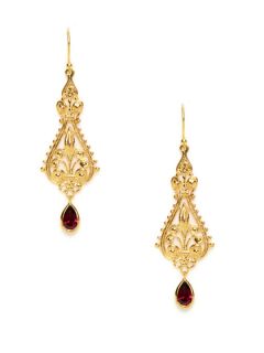 Oberoi Red Garnet Earrings by Eddera