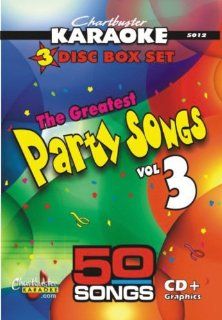Chartbuster Karaoke CDG 3 Disc Pack CB5012   The Greatest Songs Party Songs Vol. 3 Music
