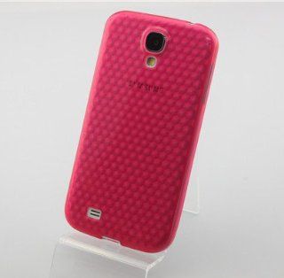 Big Dragonfly Lightweight Transparent Premium TPU Soft Shell Back Case Cover for Samsung Galaxy S4/i9500/I9502 With Lattice Pattern Design Eco friendly Packaging Red Cell Phones & Accessories