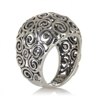 Noa Zuman Jewelry Designs "Grape Vines" Swirl Design Sterling Silver Dome Ring