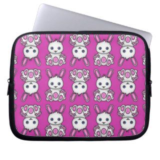 Kawaii Pink Bunny Pattern Computer Sleeves