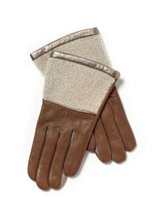 Eva Shearling Combo Gloves by Maison Fabre