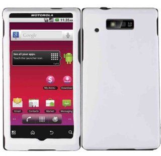 White Hard Case Cover for Motorola Triumph WX435 Cell Phones & Accessories