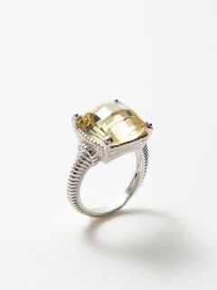 Berge Canary Crystal Cushion Ring by Judith Ripka