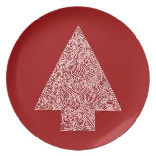 Modern Christmas Tree Dinner Plate