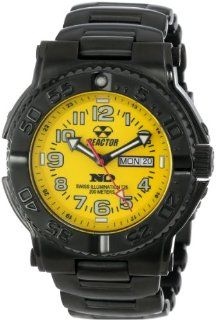 REACTOR Men's 59507 Trident Never Dark Yellow Dial Black Nitride Plated Sport Watch Reactor Watches