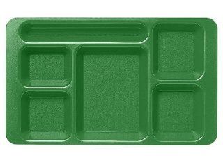 Cambro 1596CP 437 Co Polymer Rectangular School Compartment Tray, 2 by 2 Inch, Grass Green Kitchen & Dining
