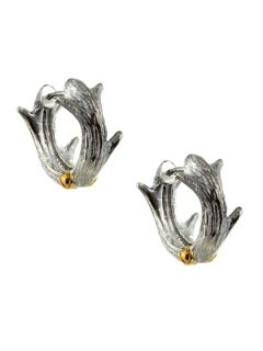 Silver Antler Earrings by A.L.C. Jewelry