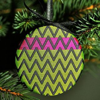 christmas tree decoration bright yellow/pink by je vous en prie