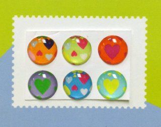 Hearts Style Home Button Stickers for iPhone 5 4/4s 3GS 3G, iPad 2, iPad Mini, iTouch 6 pieces Toys & Games