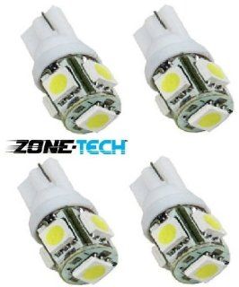 Zone Tech LED replacements for Malibu Landscape light 5 LED SMD SMT 194 T10 Wedge Base Warm White 12V DC/AC 1407WW (Pack of 4) Automotive