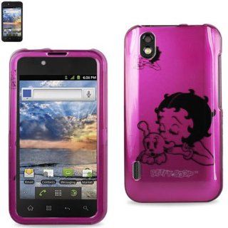Reiko 2DPC LGLS855 B439HPK Premium Durable Snap On Protective Case for LG Marguee LS855   1 Pack   Retail Packaging   Hot Pink Cell Phones & Accessories
