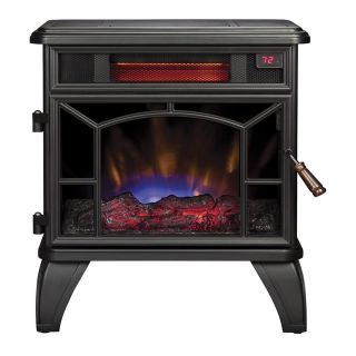 Style Selections 20.98 in W 5,200 BTU Black Metal Wall Mount Electric Stove with Thermostat and Remote Control