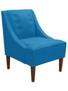 Swoop Arm Chair with Buttons in Lamont Pool by Platinum Collection by SF Designs