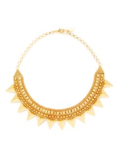 Gold Tribal Bib Necklace by Noir Jewelry