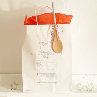 christmas pudding recipe paper gift bags by lilac coast