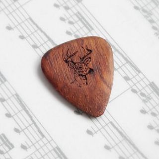personalised wooden stag head plectrum by maria allen boutique