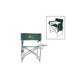 Picnic Time Indoor/Outdoor Cast Aluminum Metallic Oregon Ducks Folding Chair