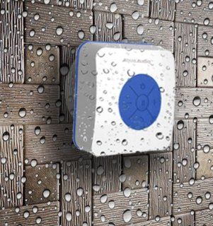 AquaAudio Cube   Mini Ultra Portable Waterproof Bluetooth Wireless Stereo Speakers with Suction Cup for Showers, Bathroom, Pool, Boat, Car, Beach, Outdoor etc.  For All Devices with Bluetooth Capability + Siri Compatible   6 Hours Playtime / with Built in