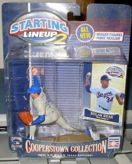 NOLAN RYAN / TEXAS RANGERS 2001 MLB Cooperstown Collection Starting Lineup 2 Action Figure & Exclusive Trading Card Toys & Games