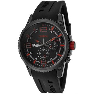 Red Line Men's 'Boost' Black Silicone Watch Red Line Men's Red Line Watches