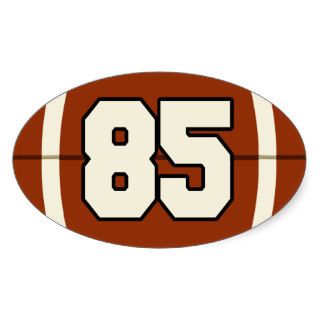 Number 85 Football Sticker