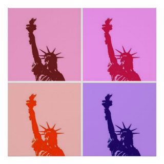 Pop Art Style Statue of Liberty Poster