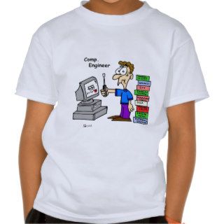 Computer Engineer Cartoon Shirt