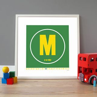 personalised 'big letter' poster by a piece of ltd