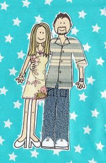 personalised couple or friends picture by delly doodles