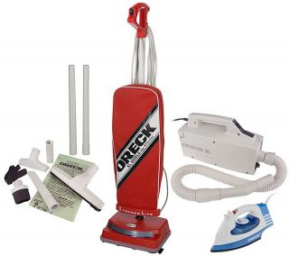 Oreck XL Shield Upright Vacuum with Microban, Cordless Iron & Canister Vac —