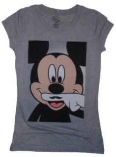 Disney Mickey Mouse Finger Mustache Licensed Graphic T Shirt   Medium