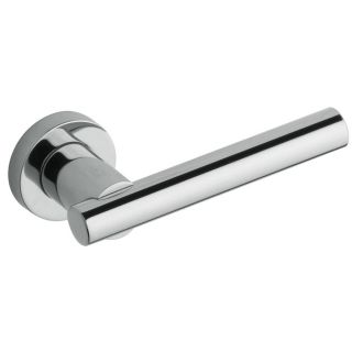 BALDWIN 5137 Polished Chrome Push Button Lock Residential Privacy Door Lever
