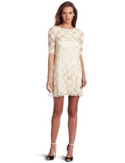 Jax Women's Crochet Dress, Cream/Putty, 16