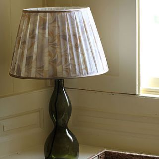 camel pleat hand marbled silk lampshade by whitehorn