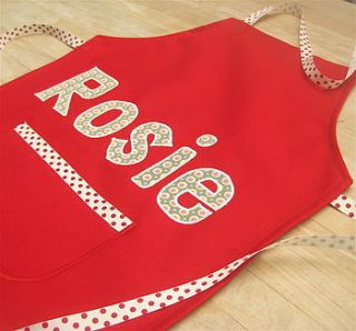 personalised girls apron by zozos