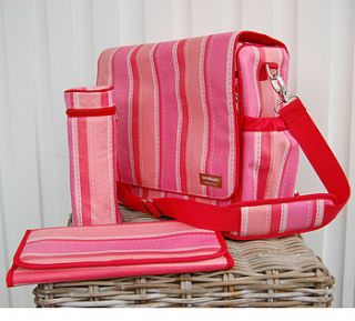 striped changing bag by anna&sally