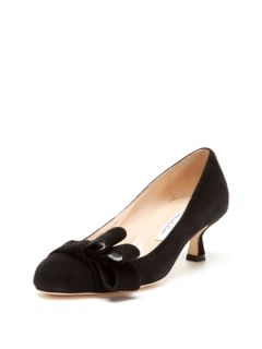 Louisa Bow Suede Pump by Oscar de la Renta