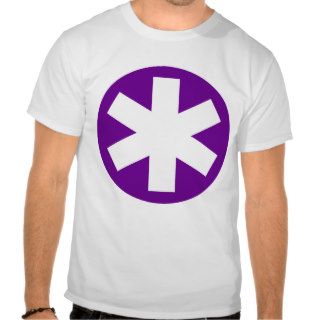 Big Asterisk   Deep Purple and White T Shirts