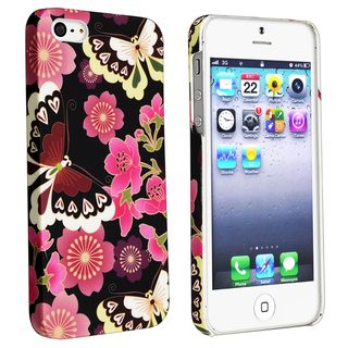 BasAcc Flower Rear Style 51 Rubber Coated Case for Apple iPhone 5 BasAcc Cases & Holders