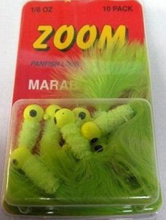 Zoom 1/8 oz. Maribou Jigs   Chartreuse 10 Pack  Fishing Jigs  Sports & Outdoors