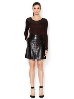Pleated Leather skirt by Barbara Bui
