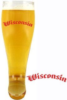 Wisconsin 2 Liter Machine Pressed Glass Beer Boot Kitchen & Dining