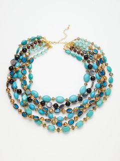 Multi Stone Necklace by Leslie Danzis