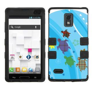 One Tough Shield  Dual Layer Case (Turtle/Plaid) with Clear Screen Protector for LG Optimus L9 P769 (T Mobile) Cell Phones & Accessories